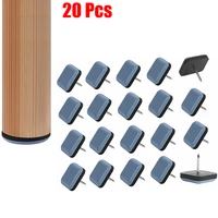 20pc chair gliders sliders square ptfe easy moving pad with nail feet chair sofa table desk leg furniture protector noise killer
