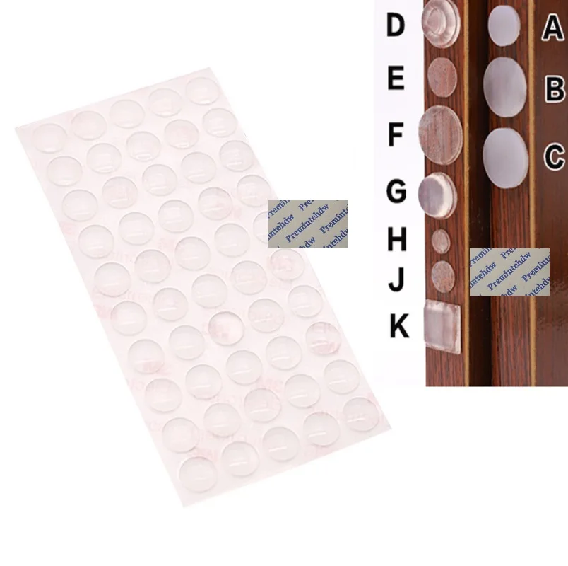 

4Sheets Furniture Cabinet Cupboard Door Drawer Glass Round Square Clear Silicone Rubber Bumper Pad Self-adhesive Peel And Stick