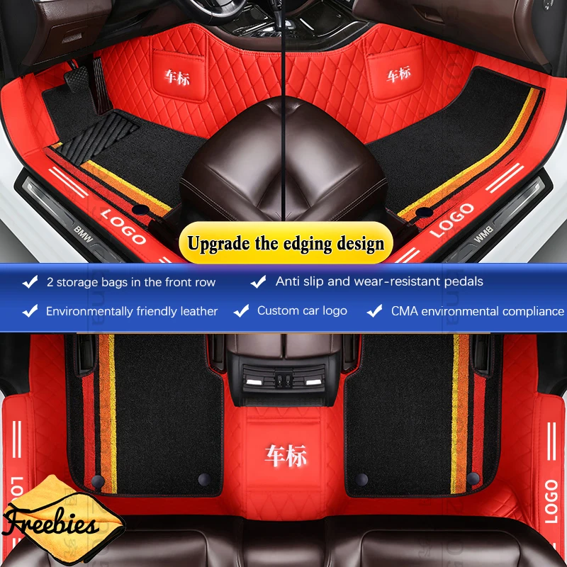 Роскошные кожаные автомобильные коврики на заказ для Jeep Commander 2018-2023 wrangler 2 двери