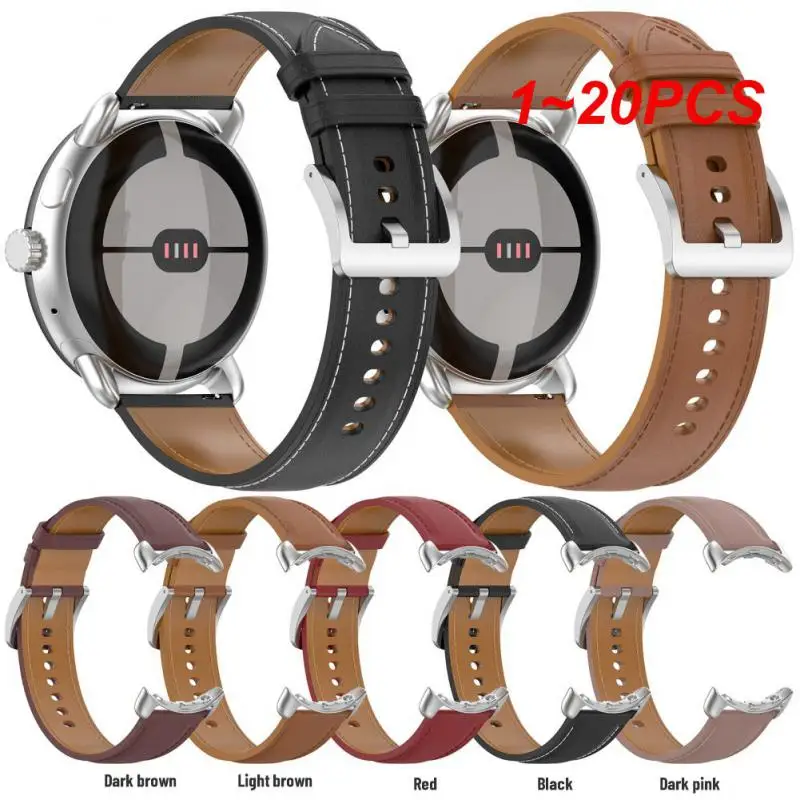 

For Google Pixel Watch Leather Strap High-end Calf Leather Watchband Replacement Strap Wristband for Google Pixel Watch