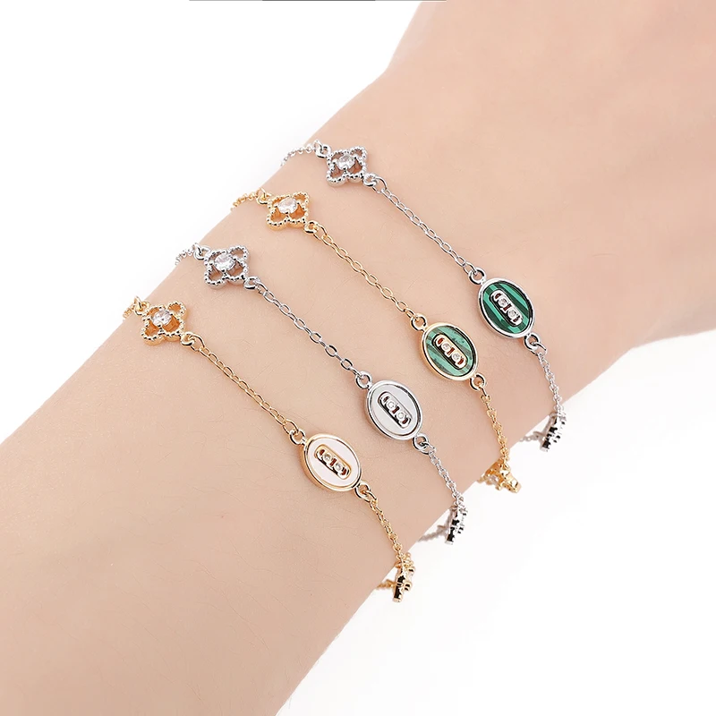 

Bracelet HADIYANA Fashion Jewelry Wedding Bracelet Cubic Zirconia Personality Women's Round Bracelet SL3343 Birthday Gift