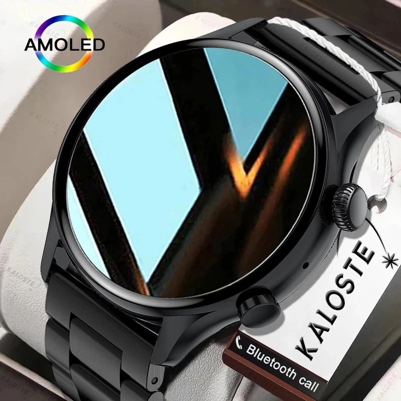 

2022 New NFC Men Smart Watch AMOLED 390*390 HD Screen Always Display IP68 Waterproof Bluetooth Call SmartWatch For Android ios