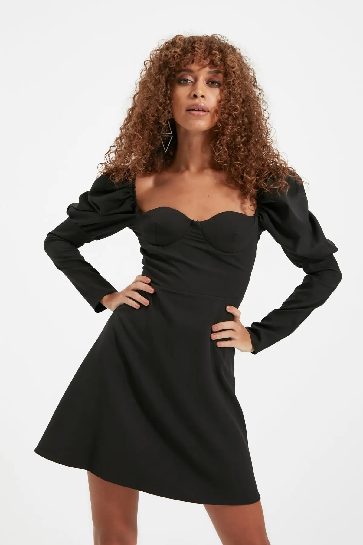 

Trendyol Luminous Heart Collar Dress TPRAW22EL1072