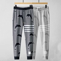 tb dolphin four bar pants casual sweat pants four bar loose sweatpants men and women couples with the same trousers tide brand