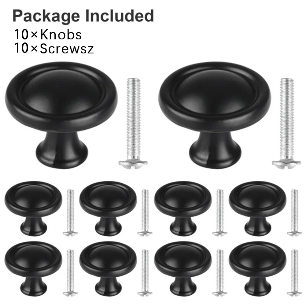 

10Pcs Wardrobe Cabinet Pull Door Cupboard Handle Knobs Aluminum Alloy 3.1*3.1*2.6cm Spare Tools For Cabinet Drawer Chest