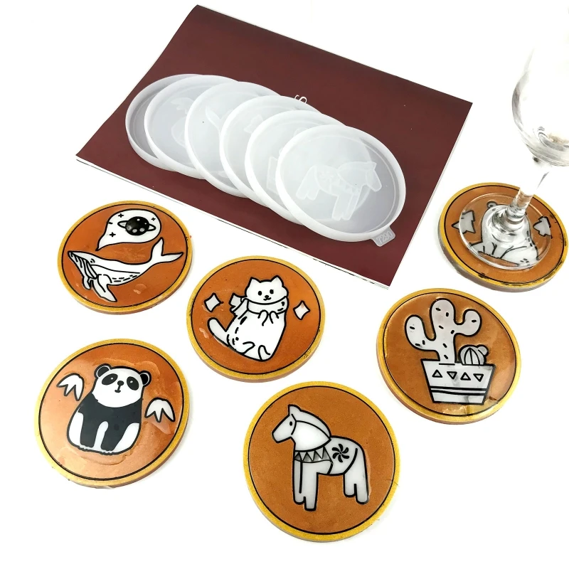 

N58F Silicone Resin Tray Molds Animal Series Tray Mould Suitable for Jewelry Holders Coasters and Fruit Candy Storage Tray