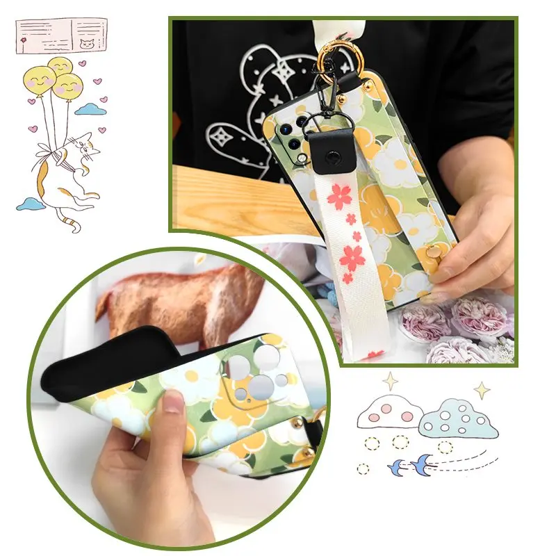 sunflower fashion design phone case for infinix x689x689chot 10shot 10t soft case wrist strap free global shipping