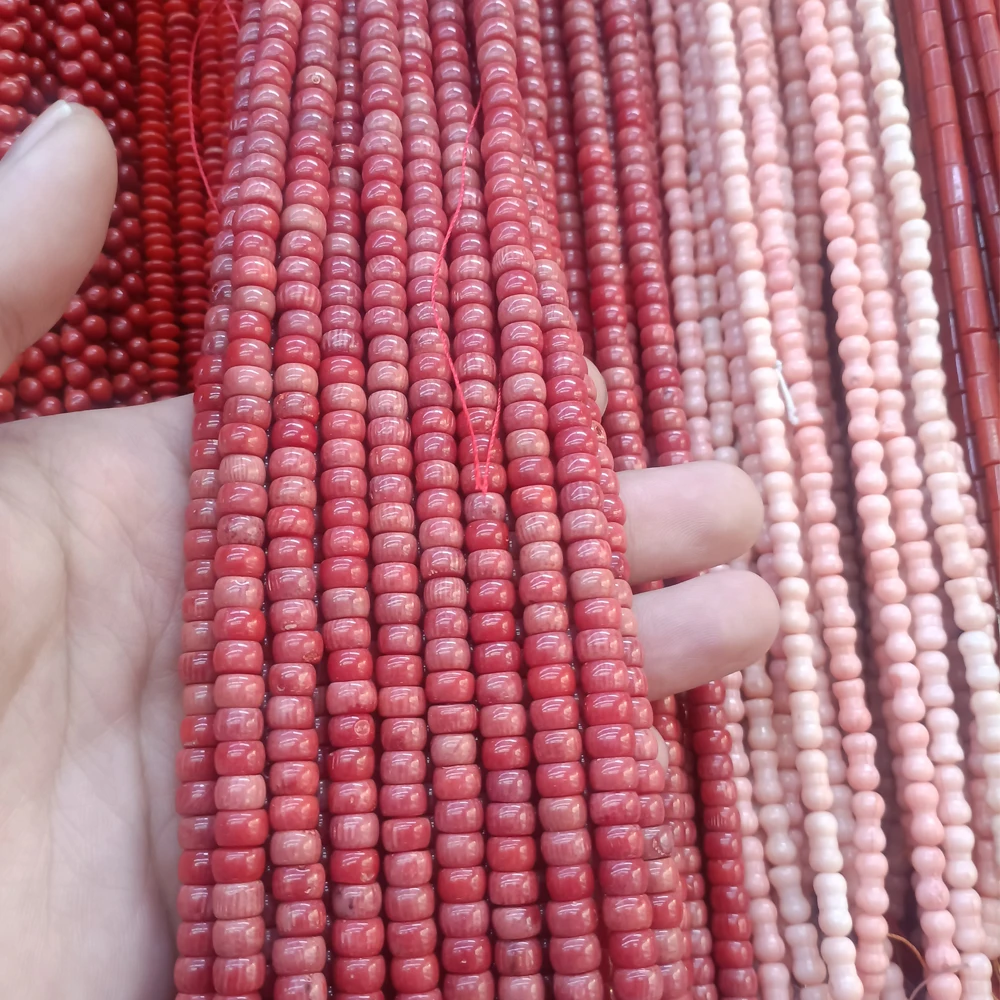 

Natural Sea Bamboo Coral Loose Beads for Jewelry Making DIY Bracelets Necklace Earrings Wheel Shape Abacus Beads Accessories