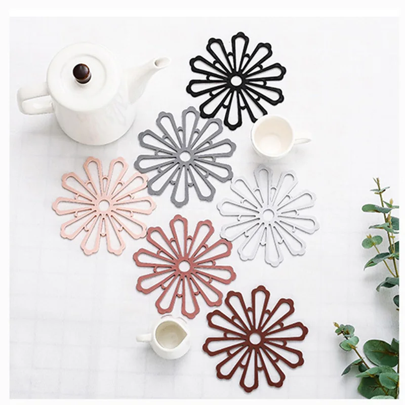 

Flower Shape Pot Holders Kitchen Pot Mat For Hot Pots And Pans Holder Kitchen Insulation Coasters Hot Pad For Dishes Table Decor