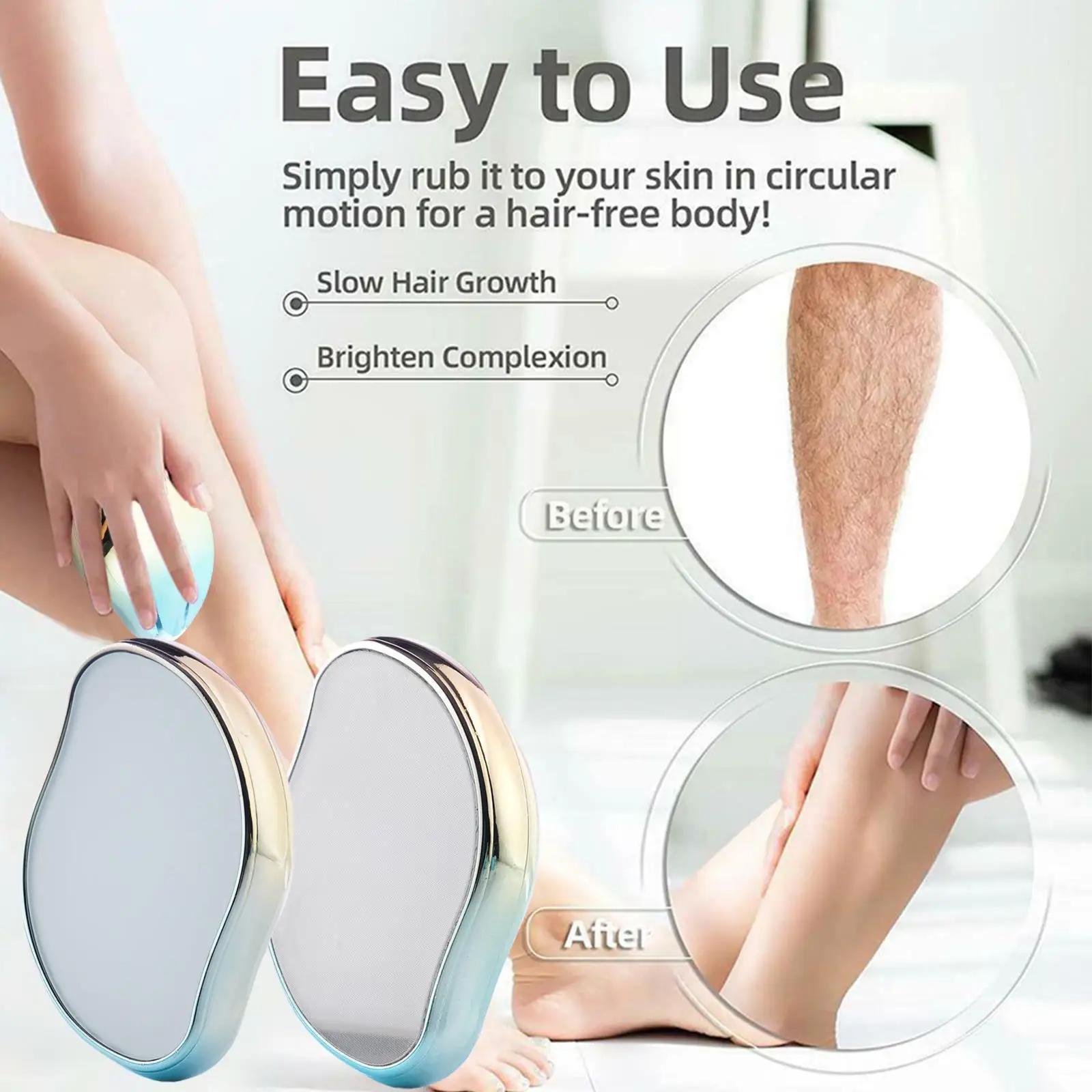 

Crystal Epilator Hair Remover Physical Painless Safe Glass Depilador Body Reusable De Magic Hair Eraser Crystal Cristal L3b0