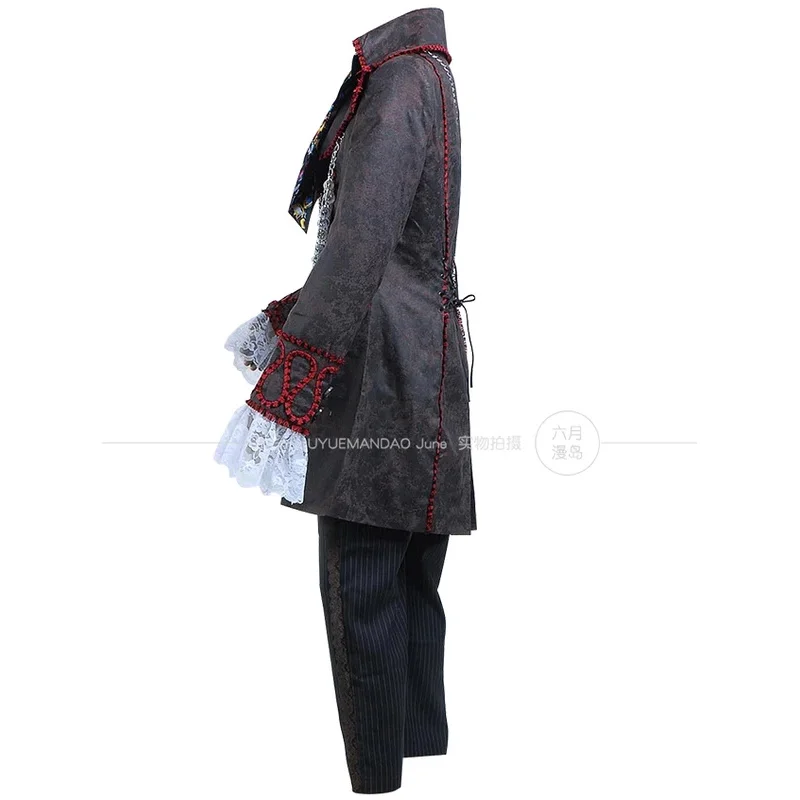 Алиса Косплей Джонни Депп как сумасшедшая Хэллоуин одежда куртка брюки галстук