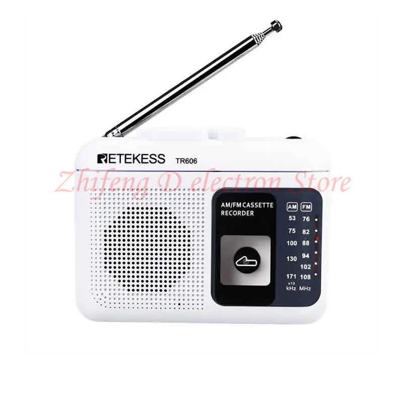 

Portable tape player, old-fashioned cassette player, English tape player, single player old man radio FM+AM