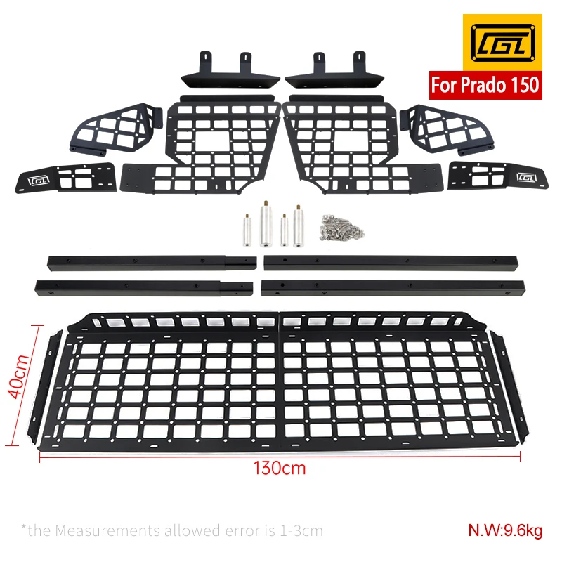 

Для Toyota Land Cruiser Prado 150 2010-2022, панель для хранения аксессуаров, стойка для мусора в заднем багажнике автомобиля для Lexus GX460 2010-2021