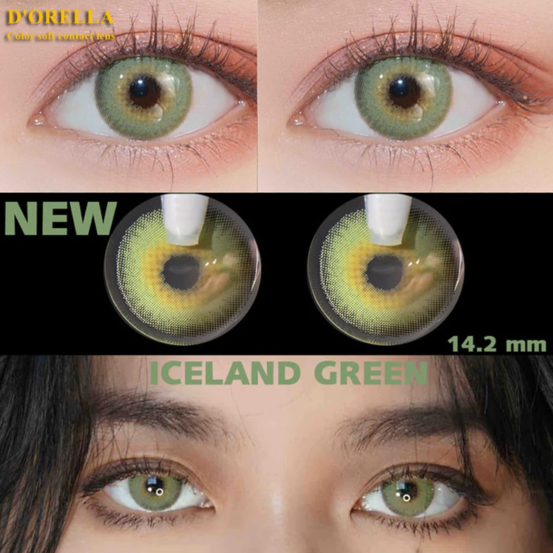 

D'ORELLA 1Pair Color Contact Lenses For Eyes Gray Brown Natural Color Contact Lens Eyes Crystal Cosmetic Colored Lenses Yearly