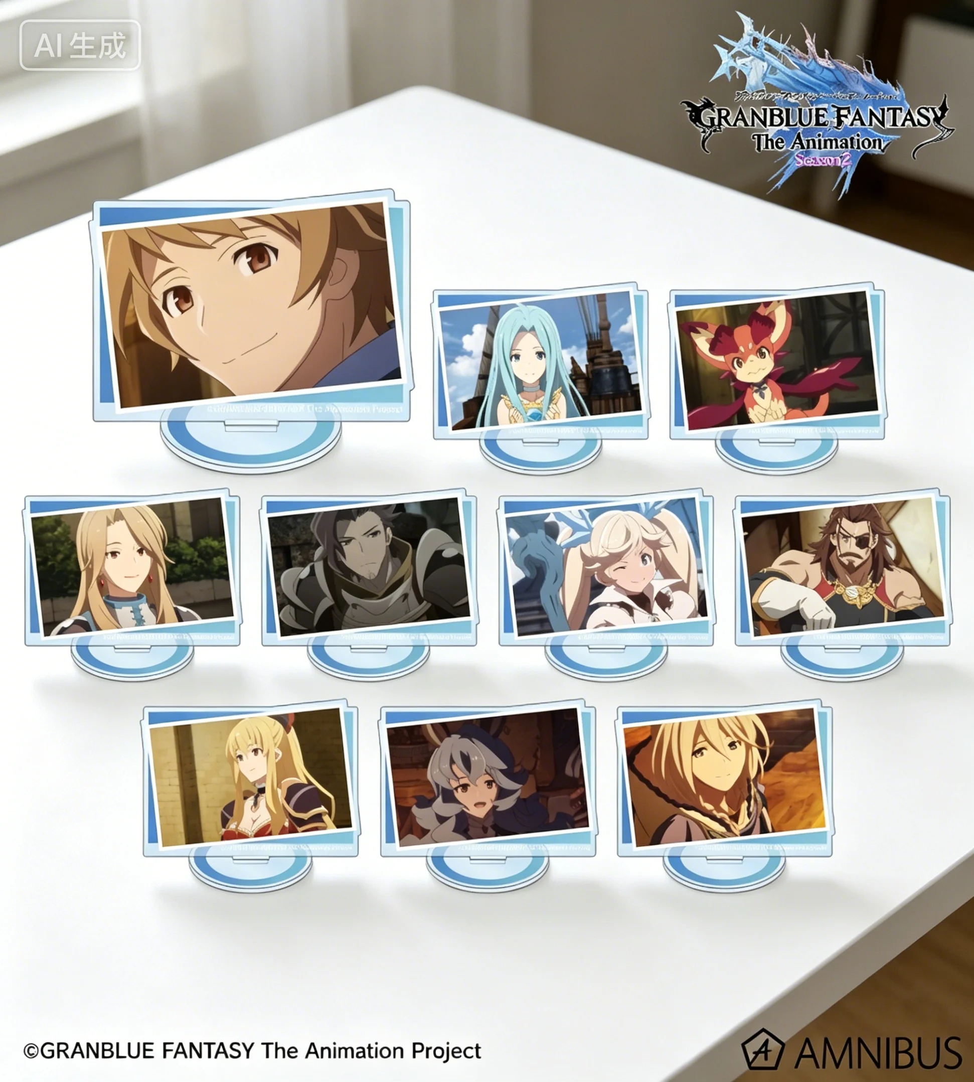 Фото Аниме-фигурка Granblue Fantasy Gran 15 см, подставка-модель, брелок, настольное украшение, праздничные подарки №1