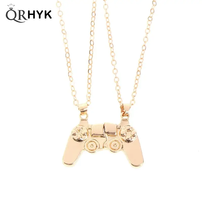 

Ожерелье для пары геймпадов с магнитным камнем для мужчин и женщин, ожерелья на День святого Валентина, Подарочная цепочка для игрового кон...