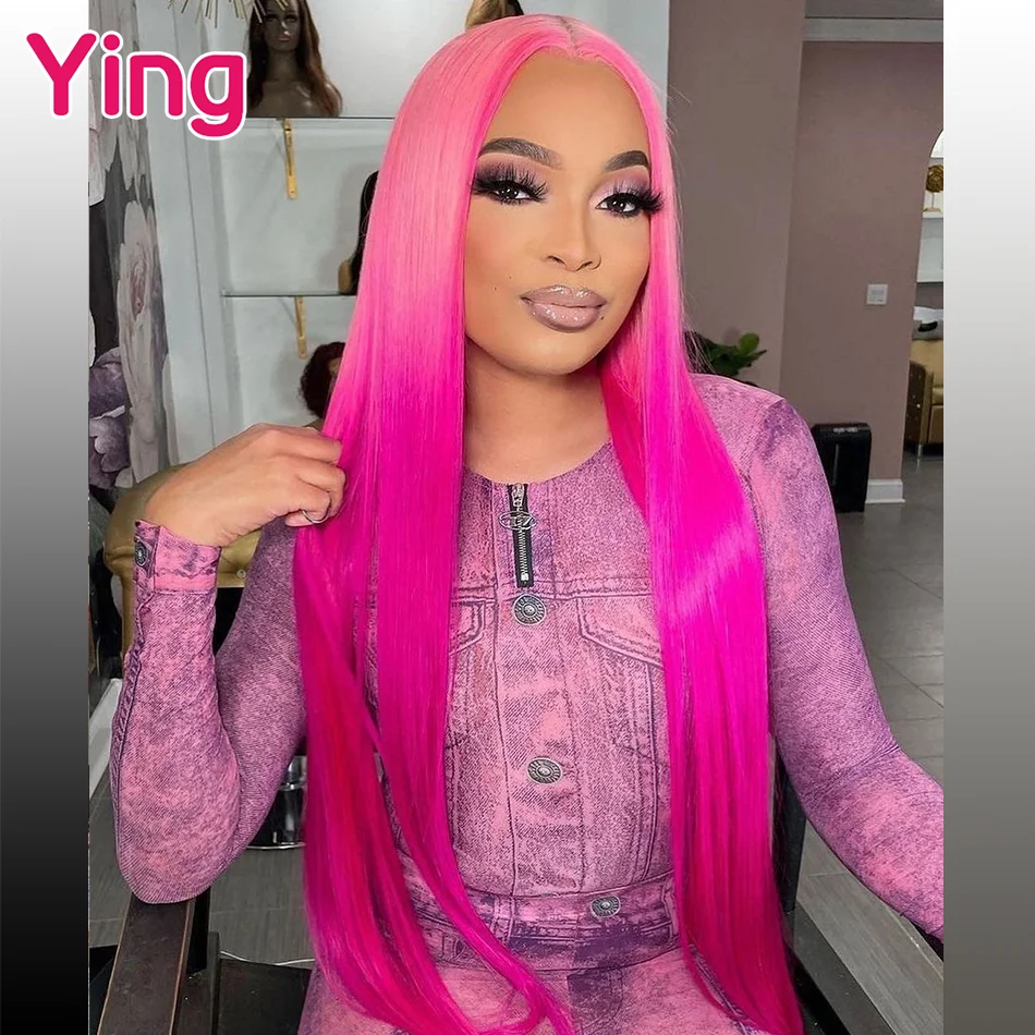 Pink Omber Colored 13x6 Lace Frontal Wig Bone Straight Peruvian 613 Blonde 180% Remy 28 30 Inch 13X4 Lace Front Human Hair Wig