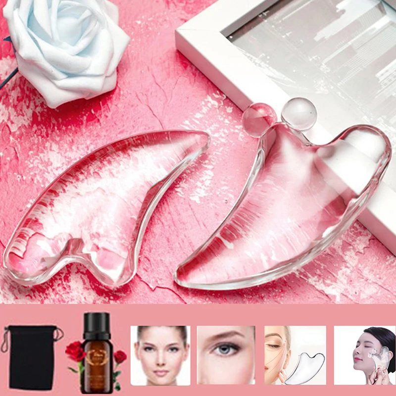 

Crystal Resin Gua Sha Board Scraping Plate Facial Body Beauty SPA Massage Tool