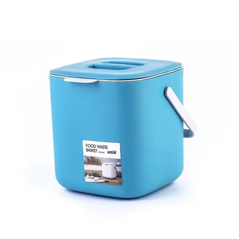 Double layer Kitchen Trash Can with Lid Wall-mounted Waste Baskets Push-top Garbage Bin Rubbish Container Storage Box