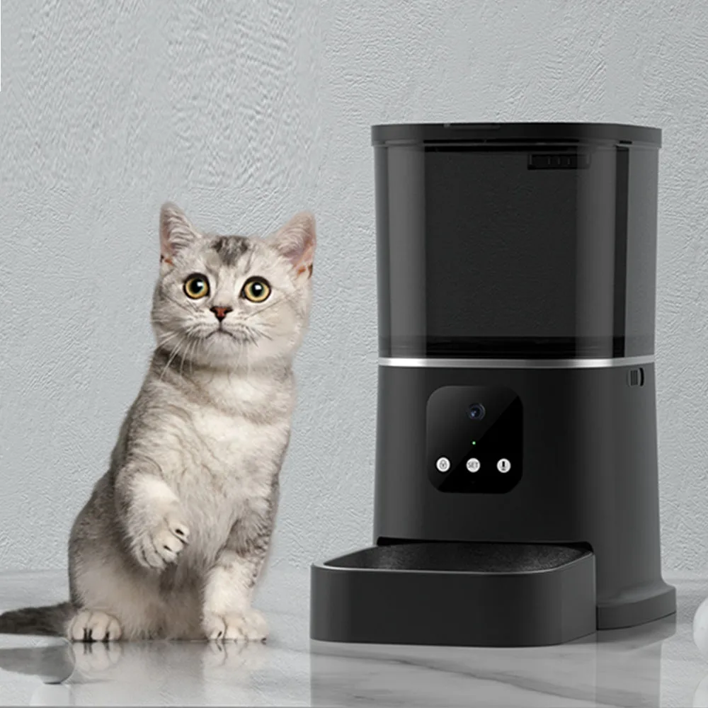 

Automatic Pet Feeder Camera 6L Auto Camera Pet Dry Food Feeder Dog Cat High Quality Wifi Camera Pet Bowls & Feeders