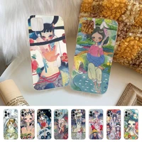 aya takano phone case for iphone 13 14 pro max xs xr 12 11 pro 13 mini 6 7 8 plus clear back cover capa