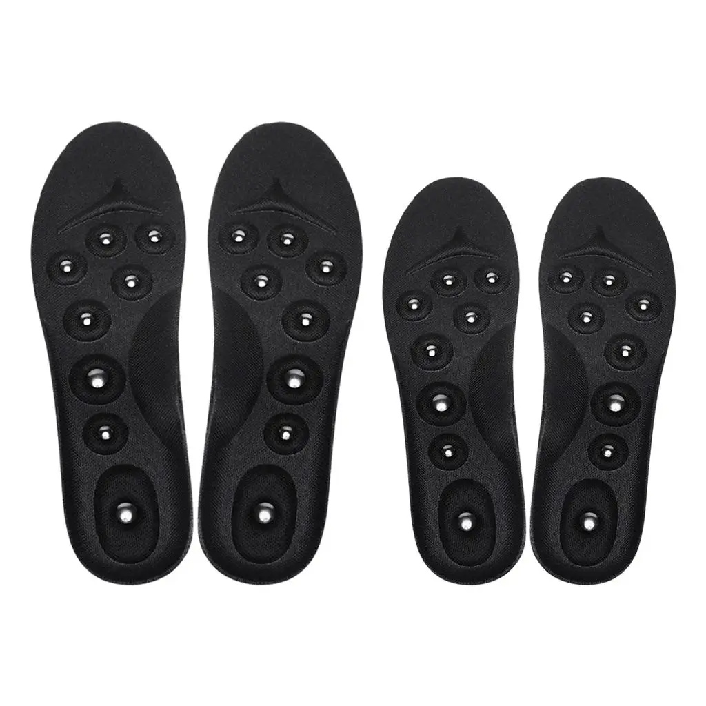 

2Pcs Acupressure Magnetic Insoles Foot Massager Shoe Pad Running