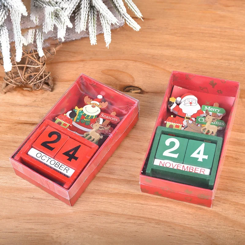 Рождественский настольный календарь Настольный номер Дата Деревянные блоки