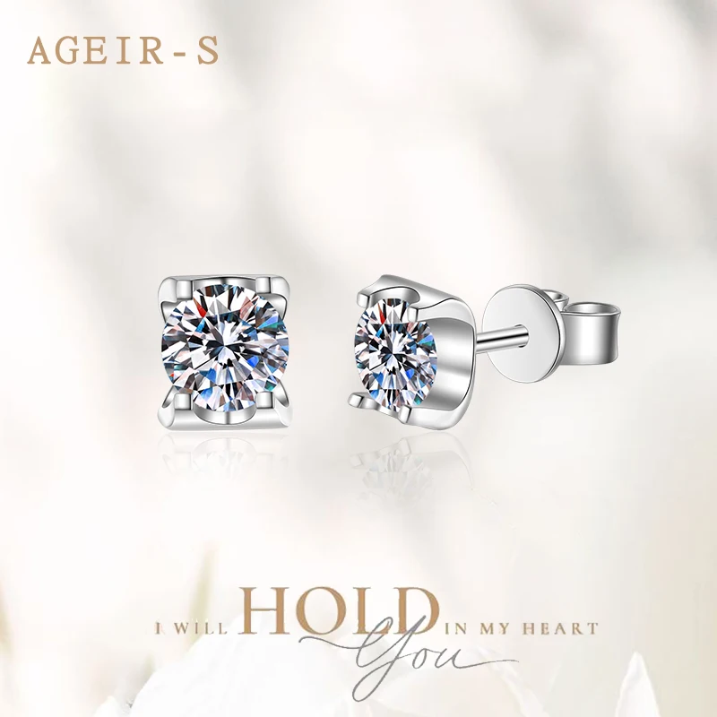 

Серьги-гвоздики женские под серебро 925 пробы, 2 карата