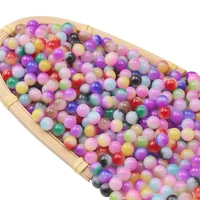 200pcs 6 8mm acrylic bead no hole round beads for hat wedding party decoration diy earring pendant crafts handwork make material