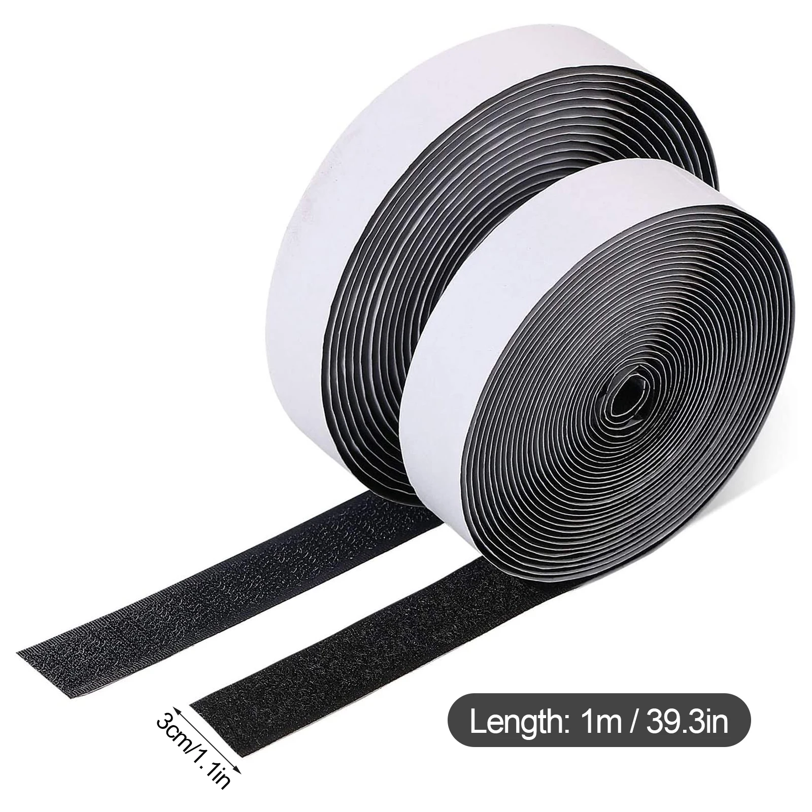 

Клейкая лента с крючком и петлей, двухсторонняя Липкая лента 1 м, сверхпрочная самоклеящаяся крепежная лента