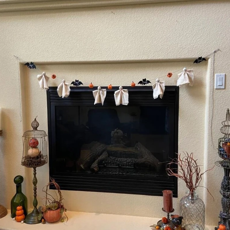 Хэллоуинские гирлянды высотой 9 2 фута с призраками летучими мышами и тыквами для