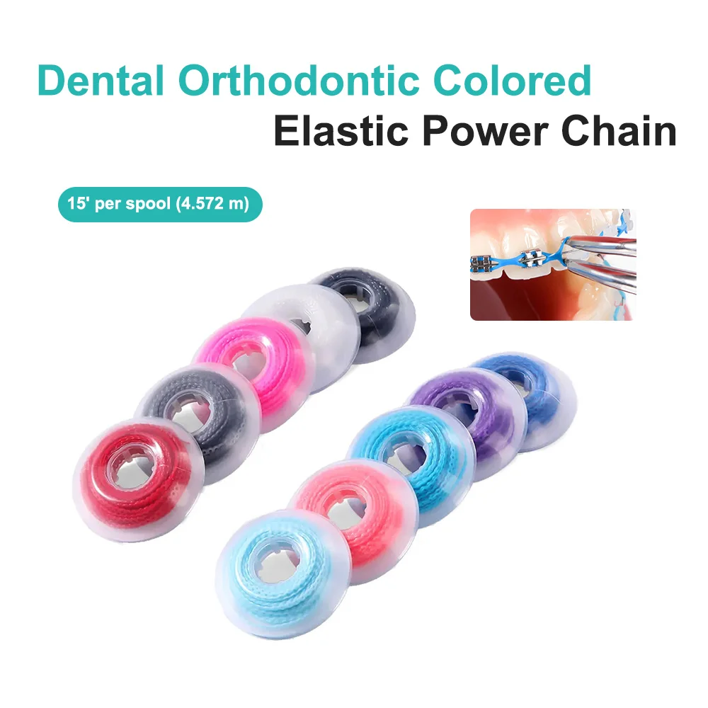 Красочные эластичные ортодонтические брекеты для выравнивания зубов ...