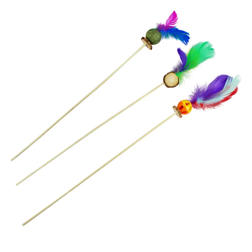 

3Pcs Catnip Kitten Plaything Interactive Cat Wand Home Pet Playing Supplies