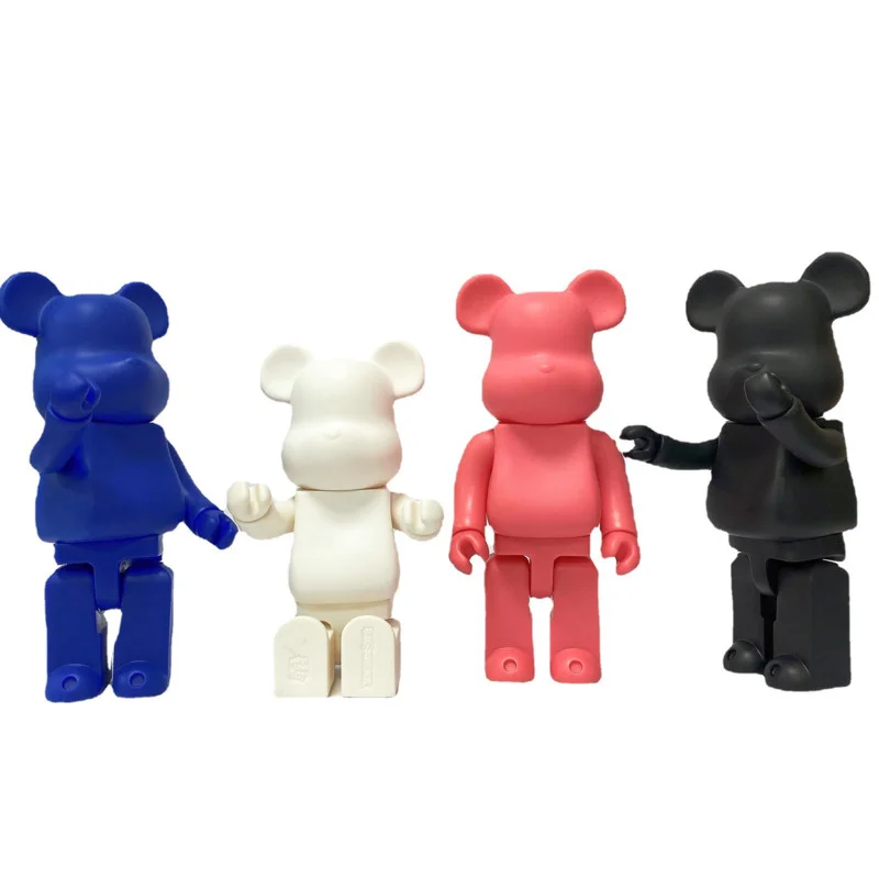 

28cm Bearbricks Black Pink Bearbricks 400 Figure Bear Figurine Bearbricks Statue Gold Bearbricks Sculpture Bear Brick White Toy