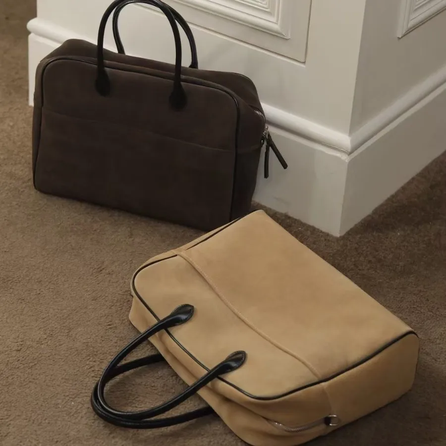 FIRMRANCH осень/зима модный универсальный портфель из замши большой вместимости