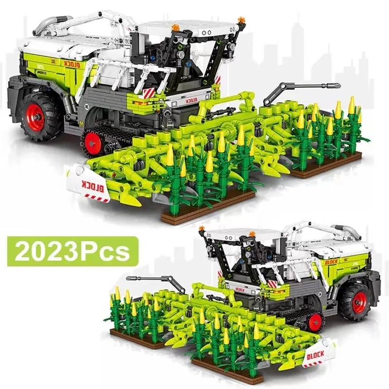 

High-Tech Expert 2023Pcs Mechanical Farm Tractor Car Model Building Blocks City Engineering Vehicle Bricks Toys Kids Adult Gifts