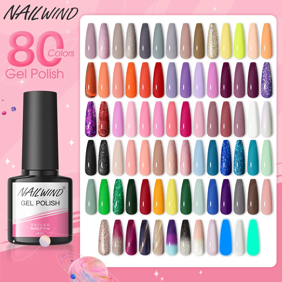 

Гель NAILWIND полуперманентный УФ-лак для ногтей Гибридный Блестящий Матовый клей для ногтей верхнее покрытие праймер Гель-лак «кошачий глаз»