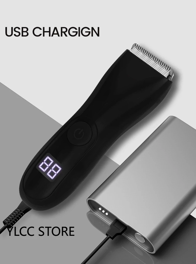 Водонепроницаемый триммер для волос на теле шарики бритва мужчин Лобковая