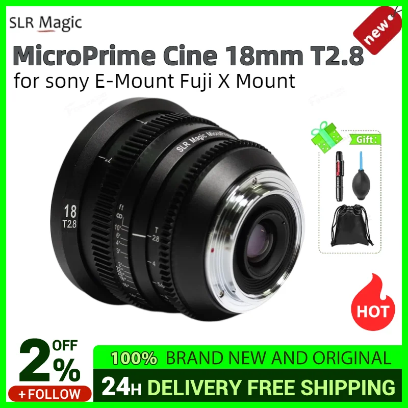 

SLR Magic MicroPrime Cine 18 мм T2.8 объектив для sony E-Mount Fuji X Mount