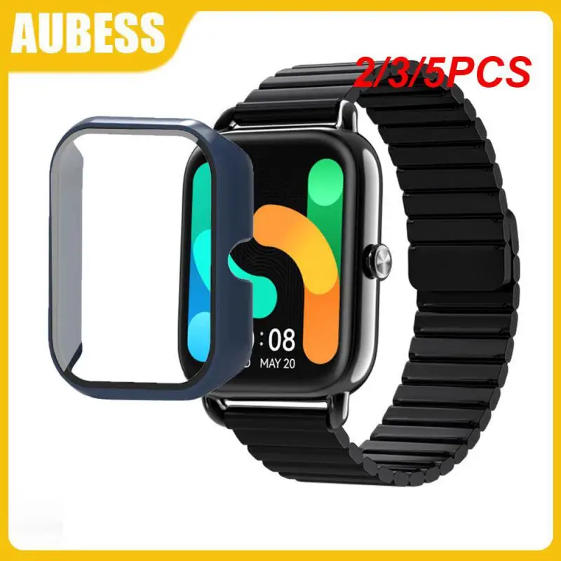

2/3/5PCS Glass Screen Hard Shell Bumper Glass Smart Watch Case Protective Case 2in1 Glass Film Hard Watch For Haylou Rs4