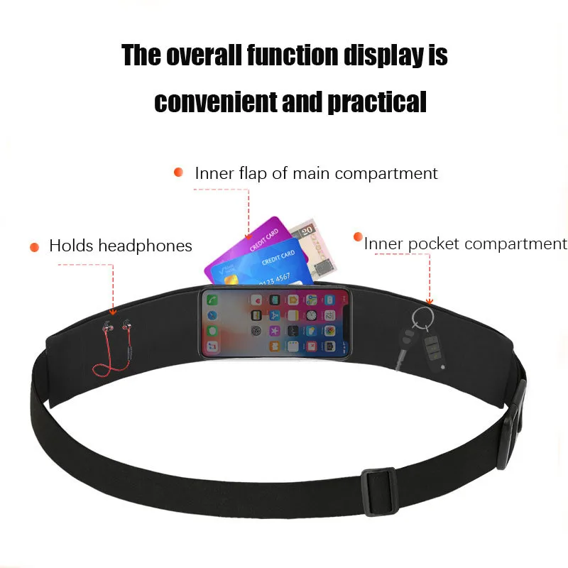 Fashion Running Fanny Pack Waterproof Hiking Cycling Running Belt Fanny Bag Sport Waist Bag Running Accessories