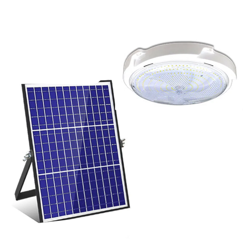 

ABS Solar Powered Ceiling Lamp Remote Control Replacement Sealed Home Bedroom Balcony Light-operated Light 200M 80W