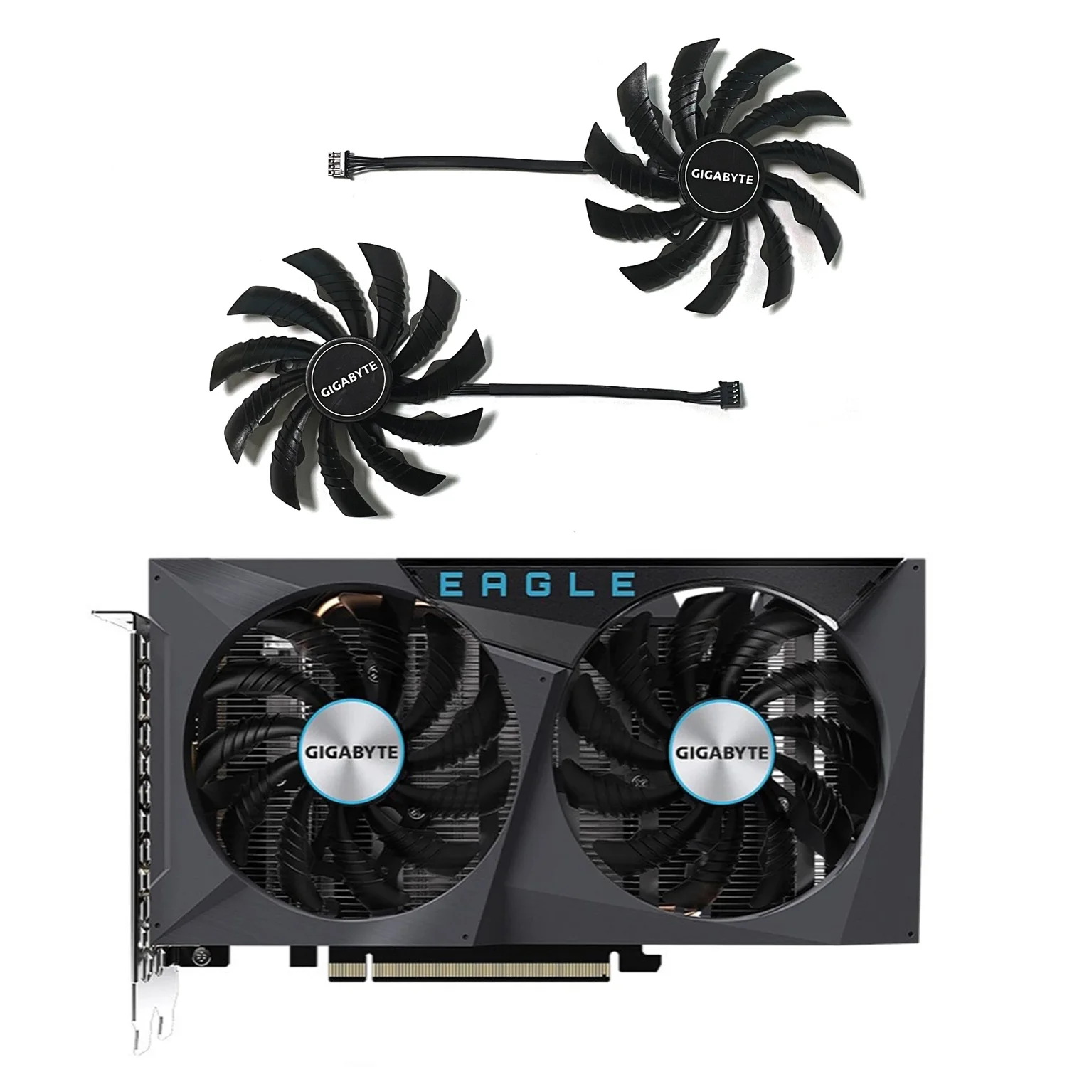 

2Pcs PLD09210S12HH DC 12V 0.40A RTX 3060Ti GPU Cooler For Gigabyte RTX 3050 3060 3060 Ti Eagle 8G Graphics Card Cooler