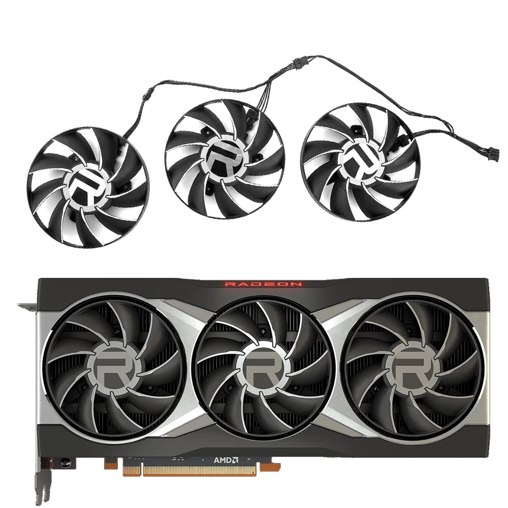 

80MM AUB0812VD-00 GPU Cooler Fan Replacment For ASROCK AMD Radeon RX 6800/6800XT/6900XT 16G Graphics Video Cards Cooling Fans