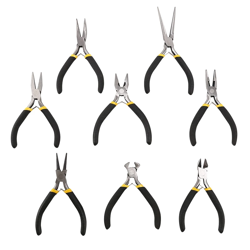 Акция! 8 шт./компл. плоскогубцы для ювелирных изделий игла круглый изогнутый нос