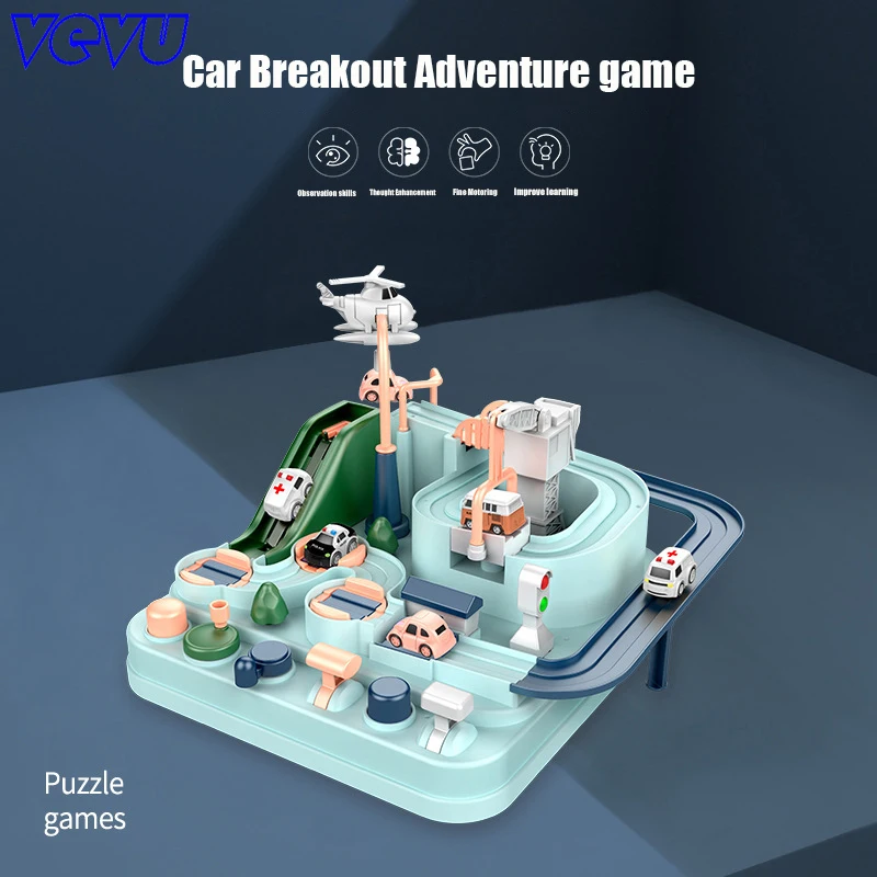 

Парковочный трек для мальчиков, автомобиль, революционное приключение, чтобы улучшить обучение, для девочек, собранные детские головоломки, забавные, простые в эксплуатации игрушки, подарок