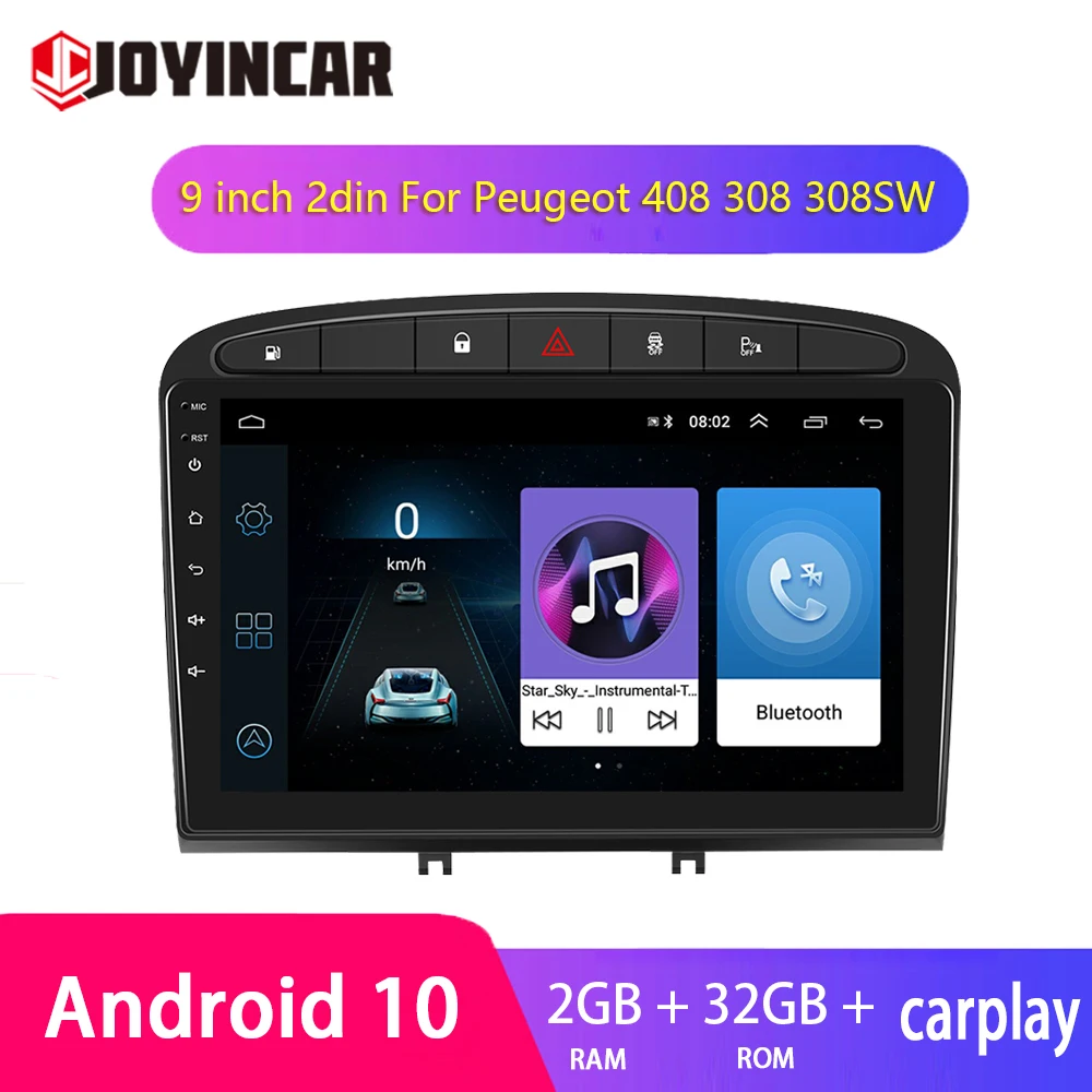 

Автомагнитола 9 дюймов, 2 Din, Android 10,0, мультимедийный плеер с GPS для Peugeot 408 2010-2012, для Peugeot 308 308SW, Авторадио, стерео, Carplay