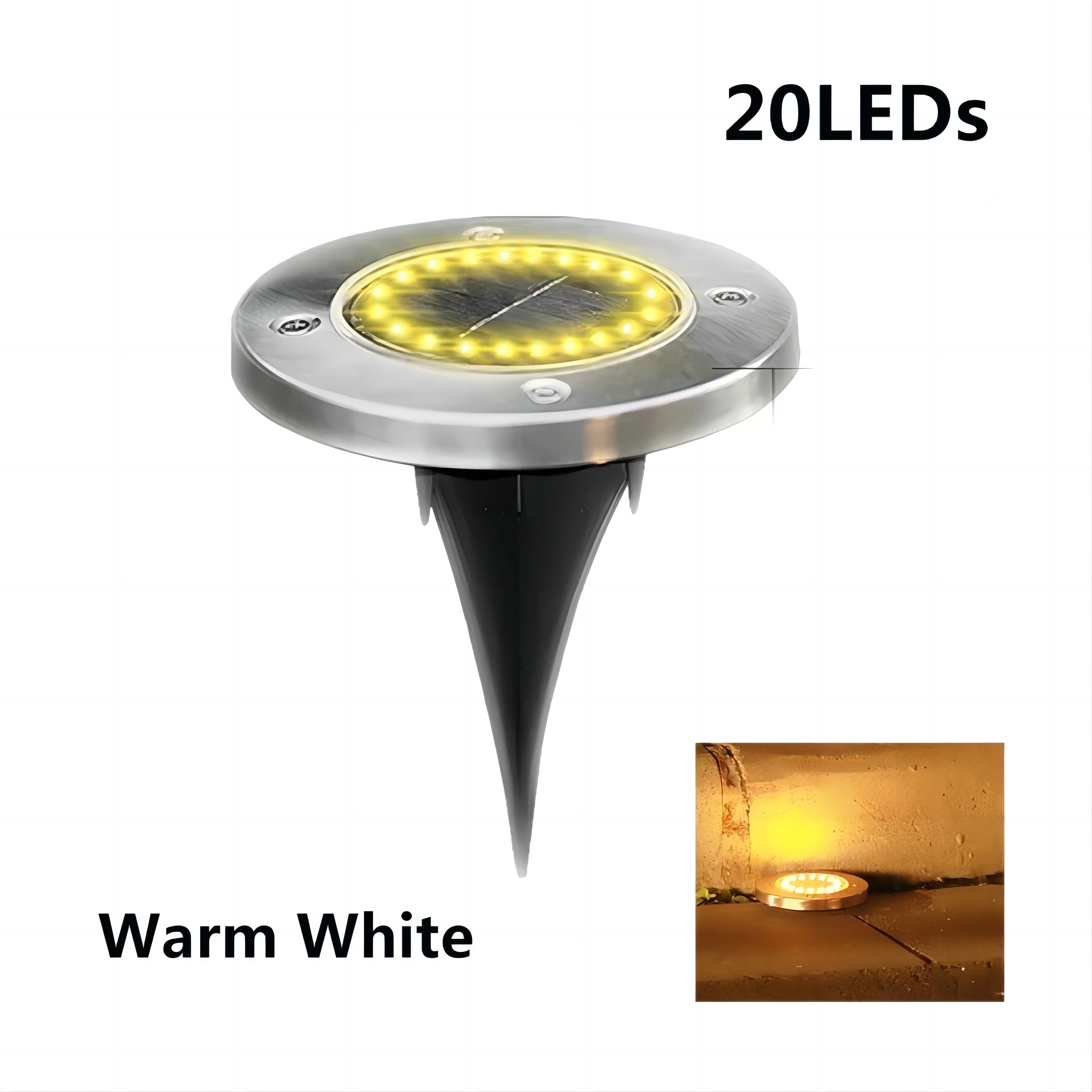 

Солнечная дисковая лампа 8/20 LED для сада
