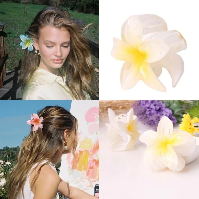 

Summer Beach Acetate Bloom Flower Hair Claws For Women Girls Lovely Crab Clamp Travel Hair Clips Hair Accessories Hairdress NEW