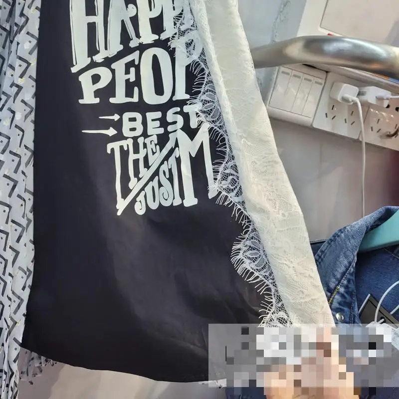 Getspring Женская длинная юбка в стиле пэчворк джинсовая с вышивкой Асимметричная